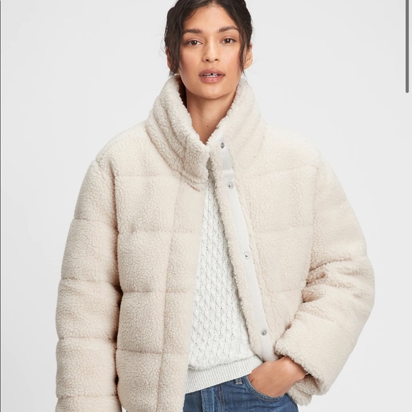 coldcontrol max puffer sherpa mockneck jacket